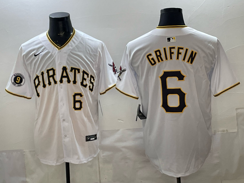 Men Pittsburgh Pirates #6 Griffin white Game 2026 Nike MLB Jersey 0401001